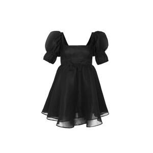 NEW MAISON AMORY regency mini dress in black shimmer
